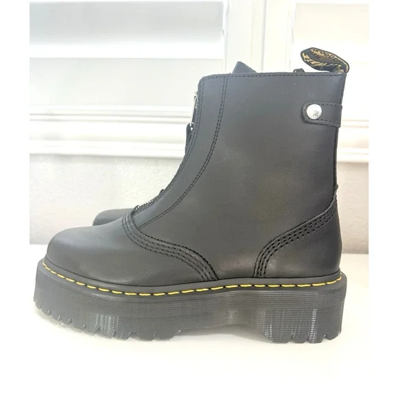 Dr. Martens Jetta Zip Platform Boots, Chunky Black Sendal Leather, W10/M9, RARE - Picture 5 of 8